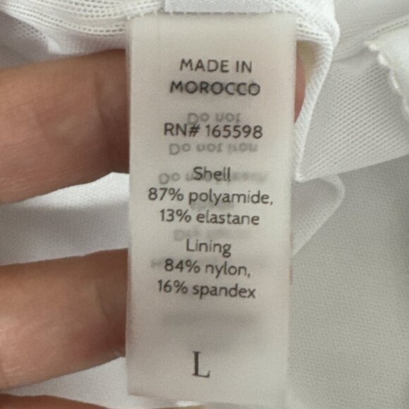 Andie Women's L The Porto 1-Piece Swimsuit White Flower Waist Tie NWT - Picture 10 of 15